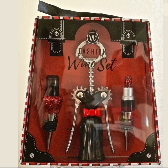 WILD EYE DESIGNS FASHION WINE SET STOPPER CORK - Picture 2 of 6